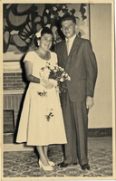Miriam Braun and Shmuel Kaufman wedding on September 22, 1955
Shmuel and Miriam Kaufman Collection

Click to enlarge