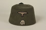 Waffen SS green fez given to a US officer by his soldiers after the liberation of Dachau concentration camp