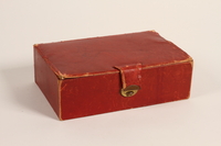 2012.342.2 closed
Red leather sewing box recovered postwar by a Czech Jewish woman

Click to enlarge