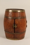 Small wooden barrel with a door from the home where a Jewish child lived in hiding