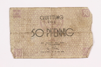 2002.58.1 front
Łódź ghetto scrip, 50 pfennig note

Click to enlarge