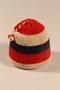 Child’s striped knit wool cap with a tassel made for a hidden Dutch Jewish child