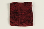 Dark red velvet square tefillin pouch saved with a hidden Dutch Jewish infant