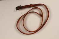 2002.175.2 front
Leather belt taken from an SS storeroom at a concentration camp and worn by a Hungarian Jewish inmate after liberation

Click to enlarge