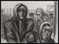 1987.114.1 front
Autobiographical charcoal drawing by David Friedman of a mother helping her sick son in a concentration camp

Click to enlarge