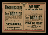 2003.189. front
Broadside announcing the execution of a French saboteur in German occupied France

Click to enlarge