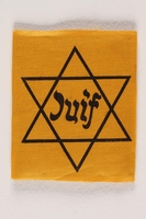 1988.39.3 front
Unused Star of David badge with Juif acquired by a Jewish chaplain, US Army

Click to enlarge