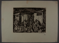 2003.202.13 front
Leo Haas aquatint of elderly people disembarking from a transport train

Click to enlarge