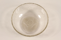 1988.72.3 top
Glass bowl etched ORT presented to Director, ORT schools, DP camps

Click to enlarge