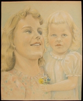 2004.126.2 front
Colored pencil portrait of the wife and child of a US soldier created for him by a POW

Click to enlarge