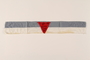 Blue and white armband with a red triangle marked P worn by a Polish Catholic political prisoner