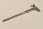 Silver-plated axe and sword shaped letter opener won in a prewar swim meet by Polish Catholic youth