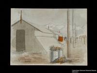2004.233.4 front
Watercolor scene of barracks and snowy mountains at Gurs internment camp made by an inmate

Click to enlarge