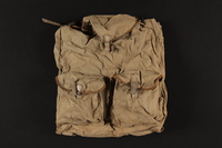 2004.485.6 front
Khaki canvas knapsack brought to the US by a German Jewish refugee

Click to enlarge