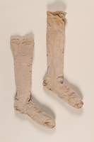2004.485.26_a-b front
Pair of light brown cotton knee high socks brought to the US by a German Jewish refugee

Click to enlarge