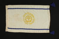 2003.465.9 front
Borochov Group white flag with 2 blue stripes, yellow Star of David and fleur-de-lis acquired by a British officer

Click to enlarge