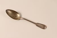 2005.4.3 front
Silver dinner spoon smuggled into France by a German Jewish refugee

Click to enlarge
