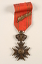 King Leopold III Croix de Guerre 1940-1945 medal, ribbon, and gold palm citation awarded to a Belgian resistance fighter