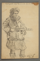 2005.181.25 front
Drawing by Alexander Bogen of a female partisan standing and holding a rifle

Click to enlarge