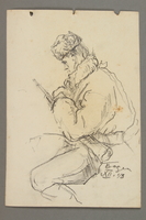 2005.181.53 front
Drawing by Alexander Bogen of a partisan sitting with a rifle across his lap

Click to enlarge