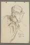 Drawing by Alexander Bogen of a partisan sitting with his hand over his face