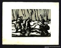2005.181.70 front
Woodcut by Alexander Bogen of two armed partisans marching in line with an unarmed man between them

Click to enlarge