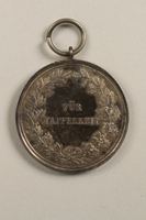 2005.358.1 back
World War I German medal awarded for Tapferkeit [Bravery]

Click to enlarge