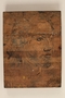 Woodblock designed by Alexander Bogen with 2 scenes: a portrait of a woman; on reverse, a man sitting with a rifle