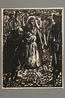 2005.425.2 front
Woodcut by Alexander Bogen of residents and a guard in the Vilna ghetto

Click to enlarge