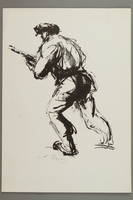 2005.425.3 front
Drawing by Alexander Bogen of an armed partisan in fur hat with raised rifle from Vilna

Click to enlarge