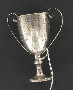 Second prize silver trophy cup with wooden base awarded to a German Jewish businessman in Shanghai