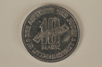 2007.45.4 front
Łódź (Litzmannstadt) ghetto scrip, 10 mark coin

Click to enlarge
