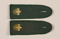 2007.205.11_a-b front
Rover Boy Scout set of green epaulets with fleur-de-lis worn by a Jewish refugee

Click to enlarge