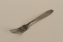 Metal fork with ridged handle used in Theresienstadt