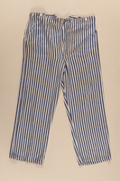 2002.467.2 front
Concentration camp uniform pants worn by a Romanian Jewish inmate at Buchenwald

Click to enlarge