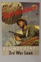 US War Bonds poster of a paratrooper with a Thompson submachine gun at the ready