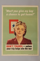 1988.42.15 front
US travel restriction poster with a woman in front of a service flag

Click to enlarge