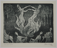 1988.12.5 front
Plate 5, Herbert Sandberg, Der Weg: people watching spirits dancing within a campfire

Click to enlarge