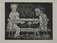 1988.12.15 front
Plate 15, Herbert Sandberg series, Der Weg: portrait of the artist when young sharing his bread with a starving man

Click to enlarge