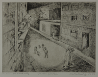 1987.92.1 front
Drypoint etching by Lea Grundig of a woman watching children play

Click to enlarge