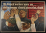 Ben Shahn poster with an image of men with their arms raised in surrender