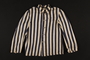 Striped concentration camp jacket worn by a young Polish Jewish inmate