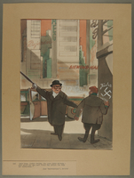 2002.490.6 front
Leo Haas postwar cartoon of a wealthy man redirecting a man drawing Nazi graffitti

Click to enlarge