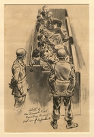 Ed Vebell Artwork Collection Image, 2003.435.6
Drawing of a group of German defendants in their seats created during the Trial of German Major War Criminals at Nuremberg

Click to enlarge