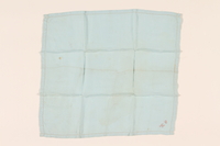2003.454.6 front
Light blue handkerchief with a pink monogram carried by a Kindertransport refugee

Click to enlarge