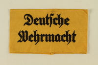 1989.113.2 front
Deutsche Wehrmacht yellow cloth armband

Click to enlarge