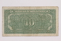 Republic of Czechoslovakia, 10 korun note, acquired by a war crimes trials court reporter