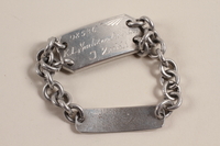 2004.554.2 front
Prisoner ID bracelet worn by a non-Jewish doctor imprisoned for resistance activity

Click to enlarge