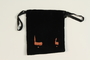 Black velvet tefillin pouch embroidered BG rescued after Kristallnacht and recovered postwar