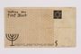 Łódź (Litzmannstadt) ghetto scrip, 5 mark note, given to a US soldier by a refugee
